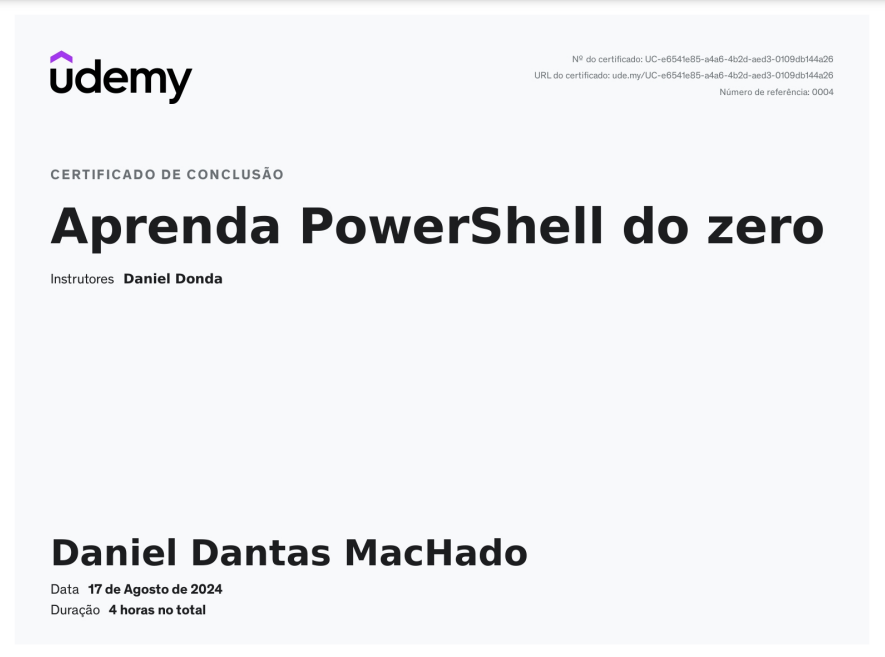 Certificado de PowerShell